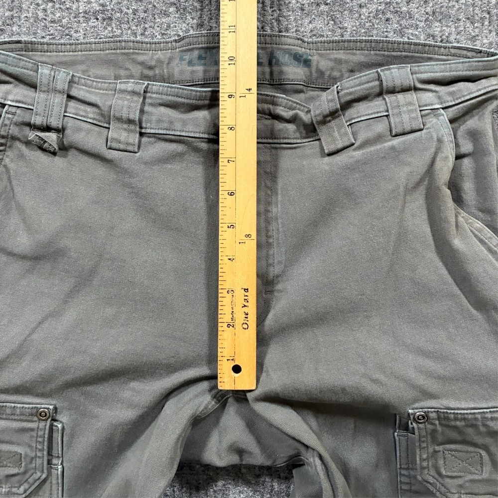Duluth Trading Flex Fire Hose Cargo Pants Mens Size 36x32 Gray Slim Fit Low Rise - Picture 8 of 13